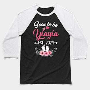 Soon To Be Yiayia Est 2024 Mothers Day First Time Yiayia Baseball T-Shirt